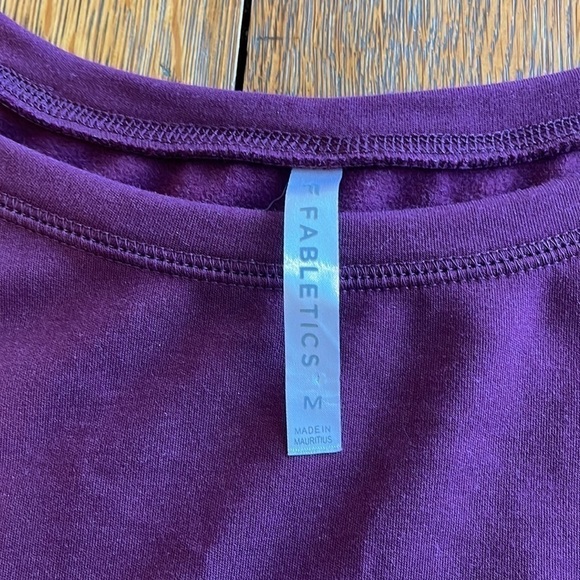 Fabletics Isabel Wide Sleeve Pullover Plum Sweatshirt size M - Picture 6 of 12